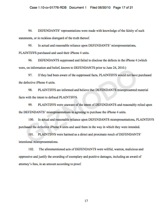 Illustration for article titled First iPhone 4 Class Action Suit Filed Against Apple and AT&T (Updated)